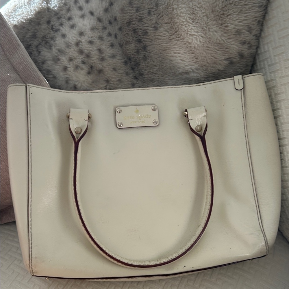 Kate Spade Ivory Leather Tote